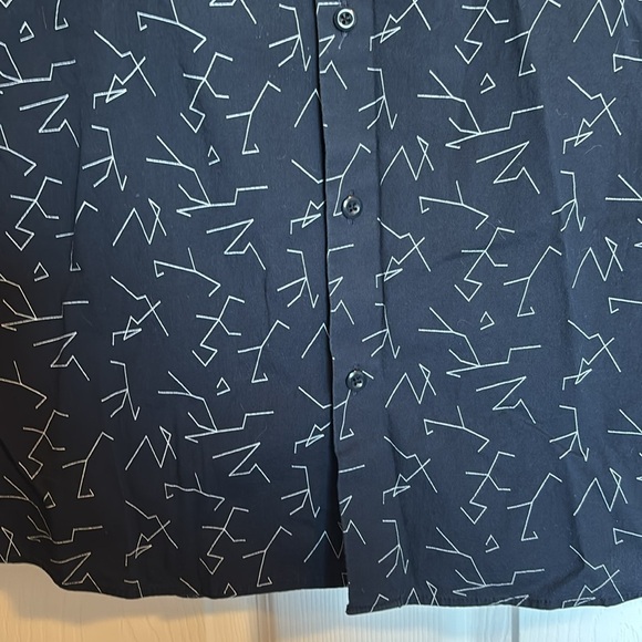 A-Frame men’s blue short sleeve button down shirt size medium - Picture 5 of 8